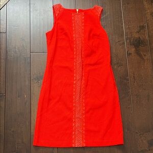 Nine West Vibrant Red Midi Dress